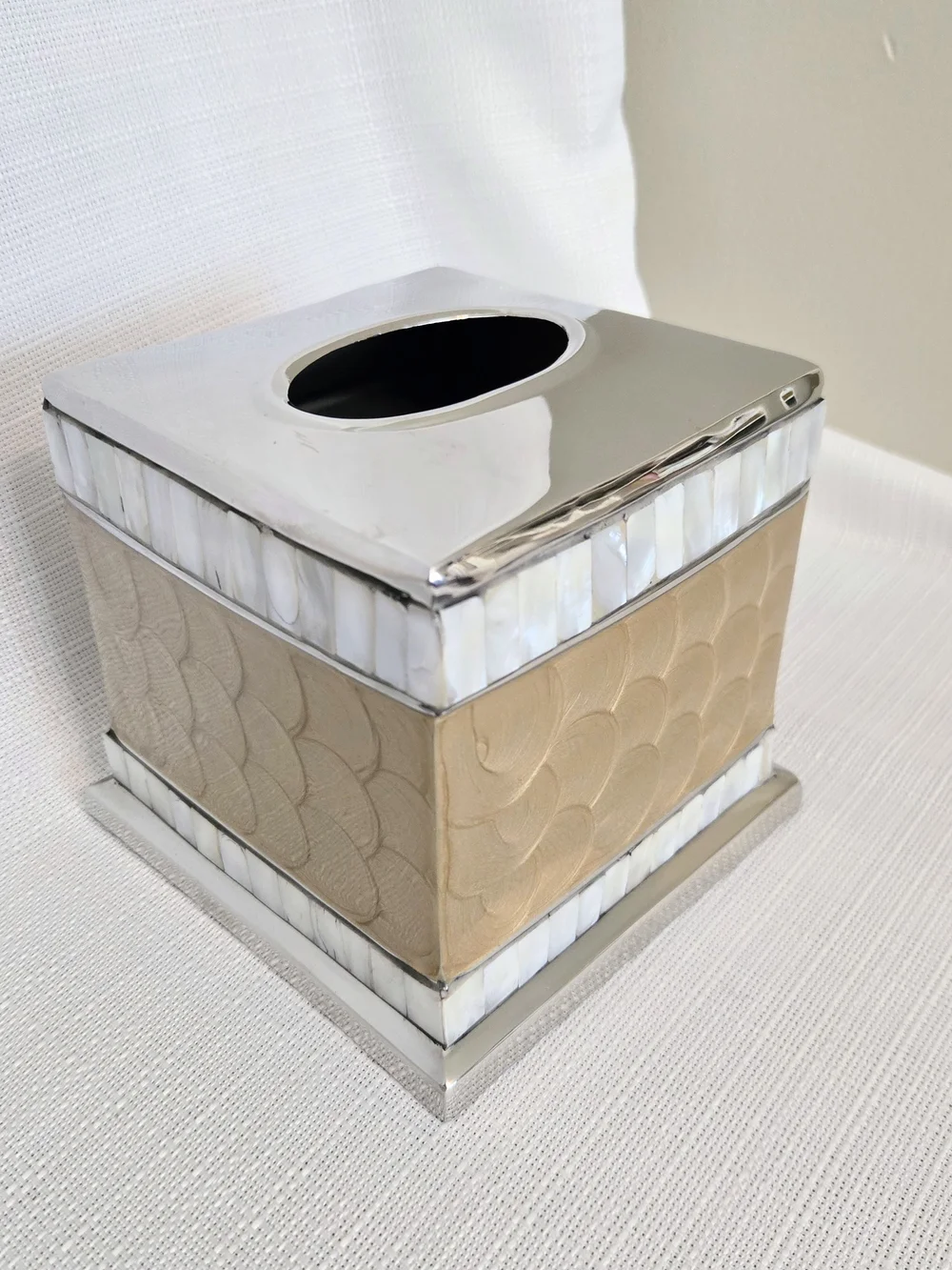 Julia Knight Tissue Box Cover Mother Of Pearl Sand Design 5
